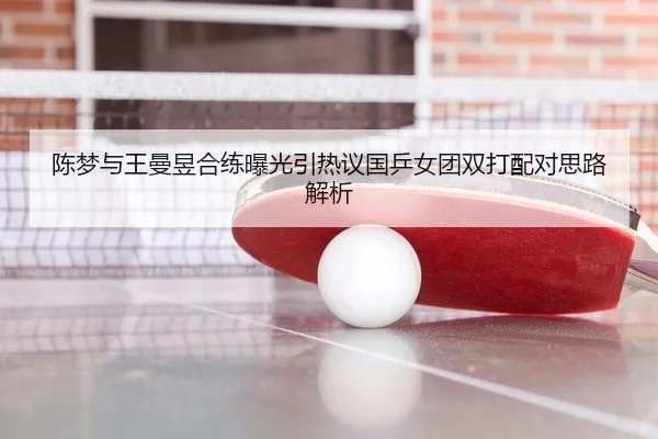 陈梦与王曼昱合练曝光引热议国乒女团双打配对思路解析
